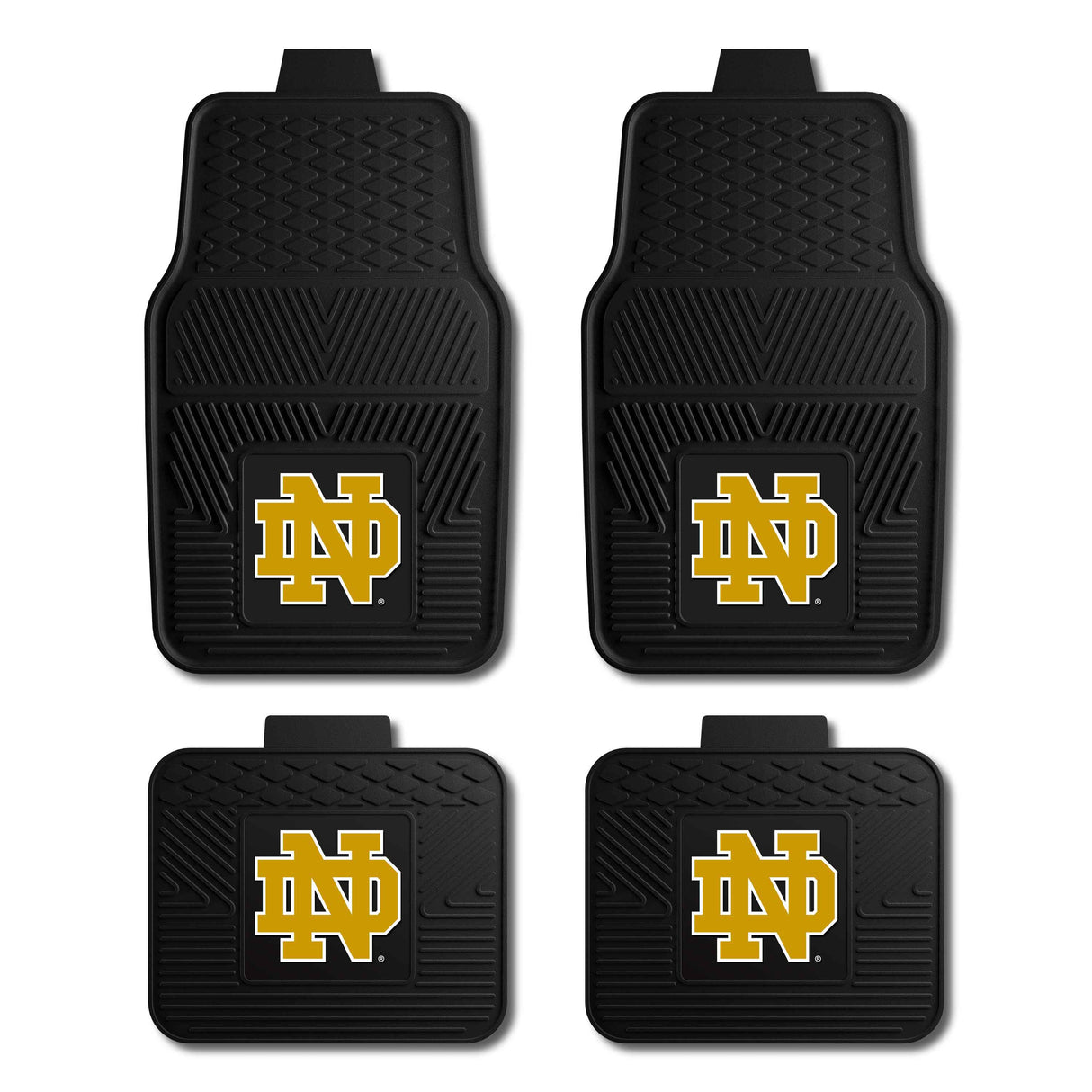 Notre Dame ND Interlocking 4-pc Vinyl Car Mat Set