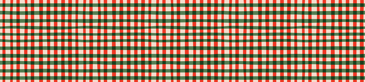Candy Cane Plaid Vinyl Mat