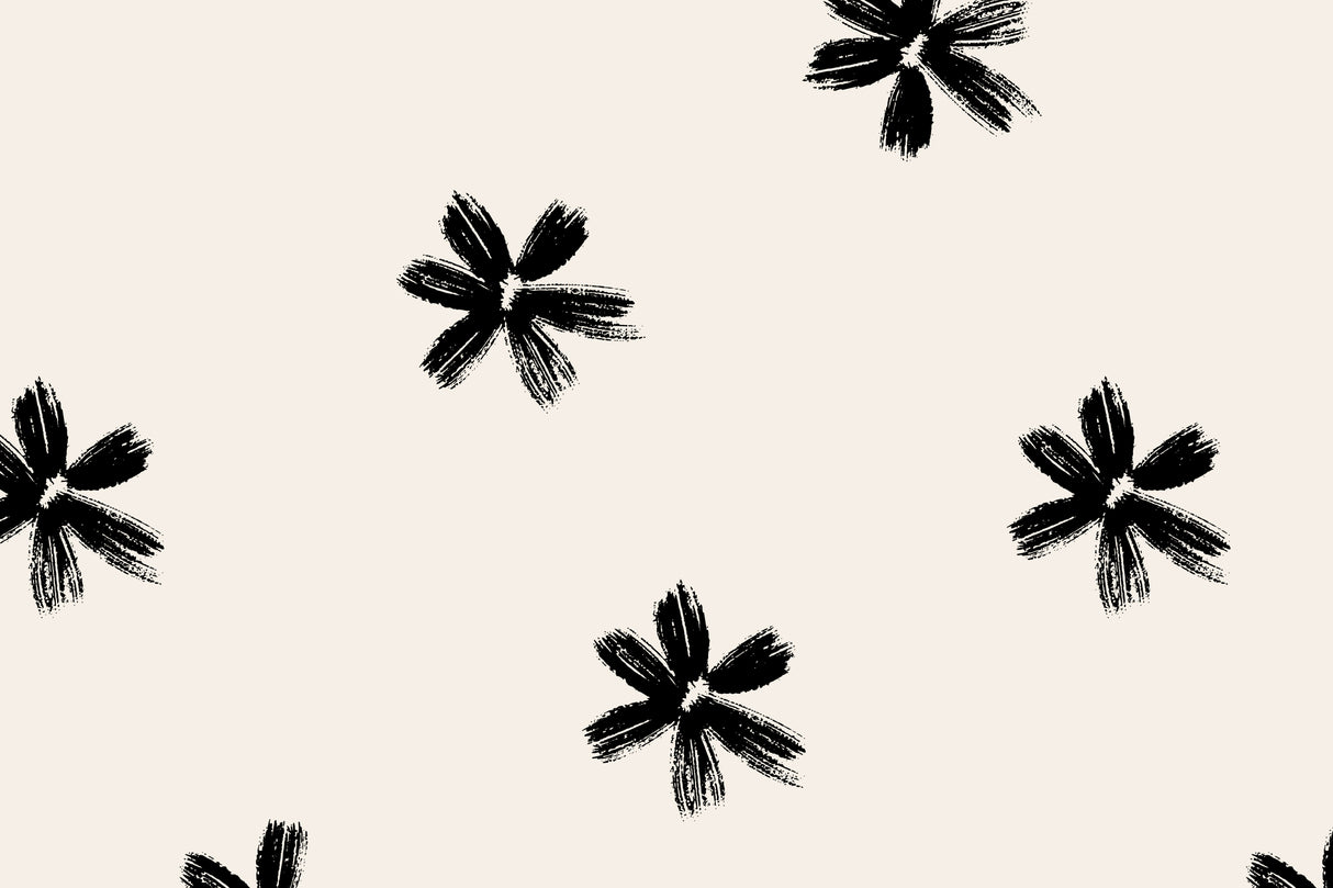 Charcoal Flowers Vinyl Mat