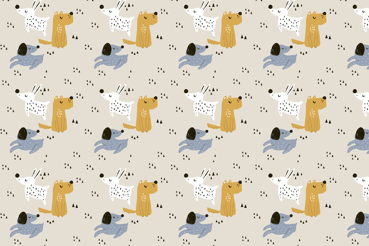 Playful Dogs Vinyl Mat