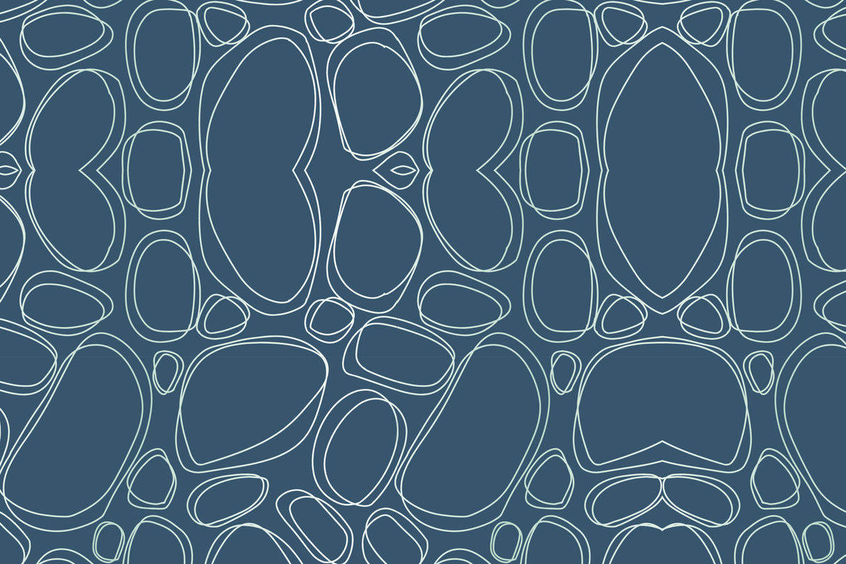 Blue Cobblestone Vinyl Mat