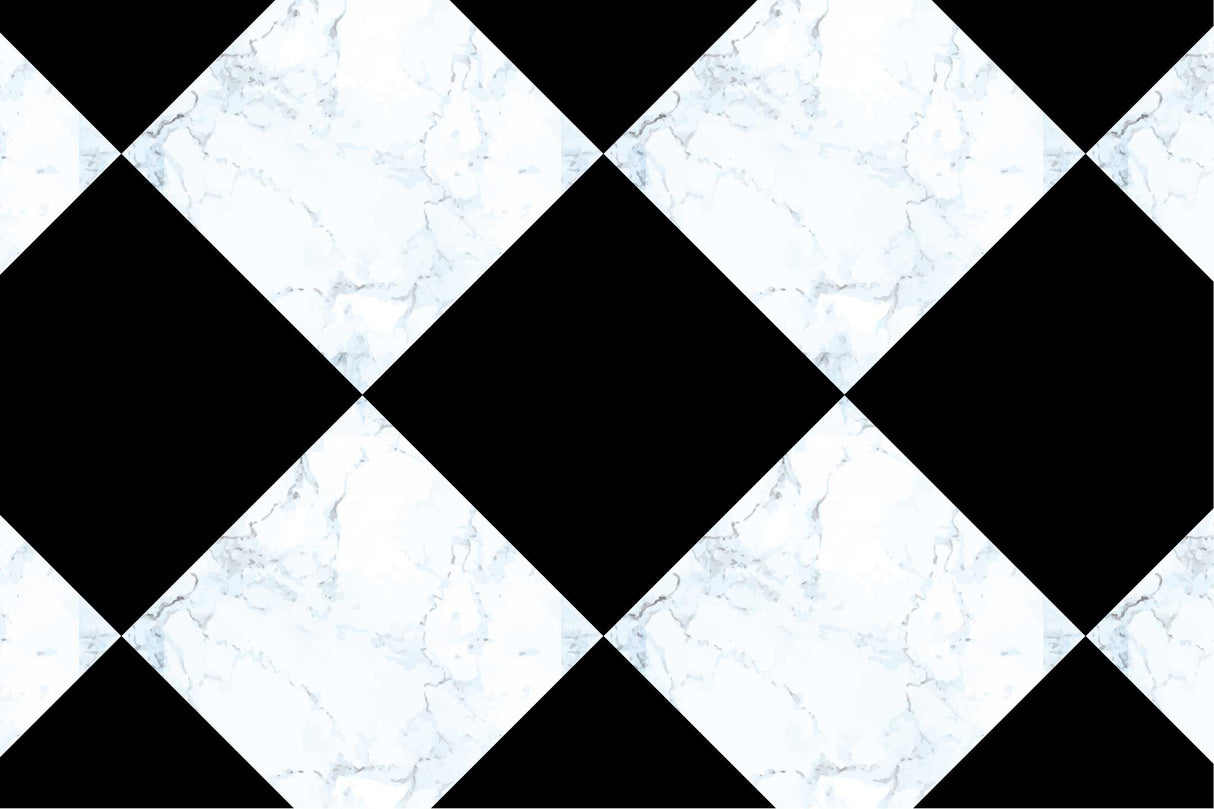 Marble Checkerboard Vinyl Mat