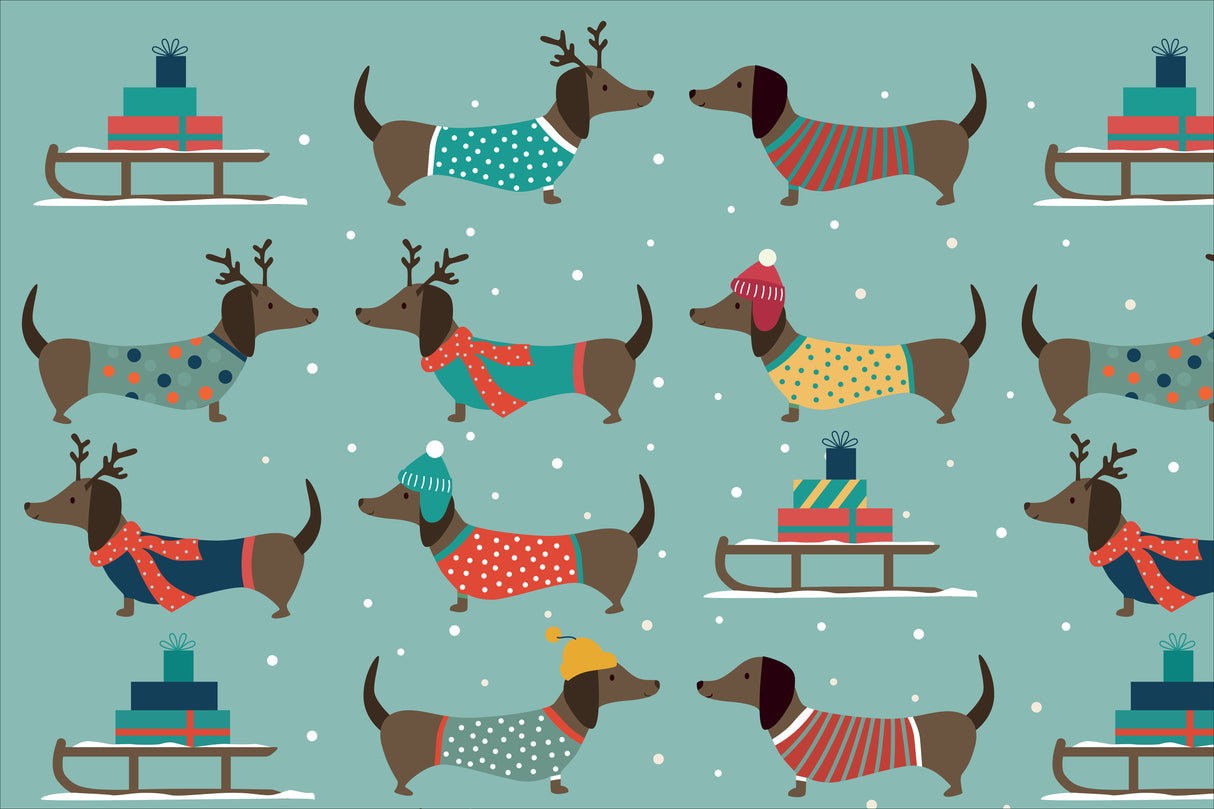 Sledding Dogs Vinyl Mat