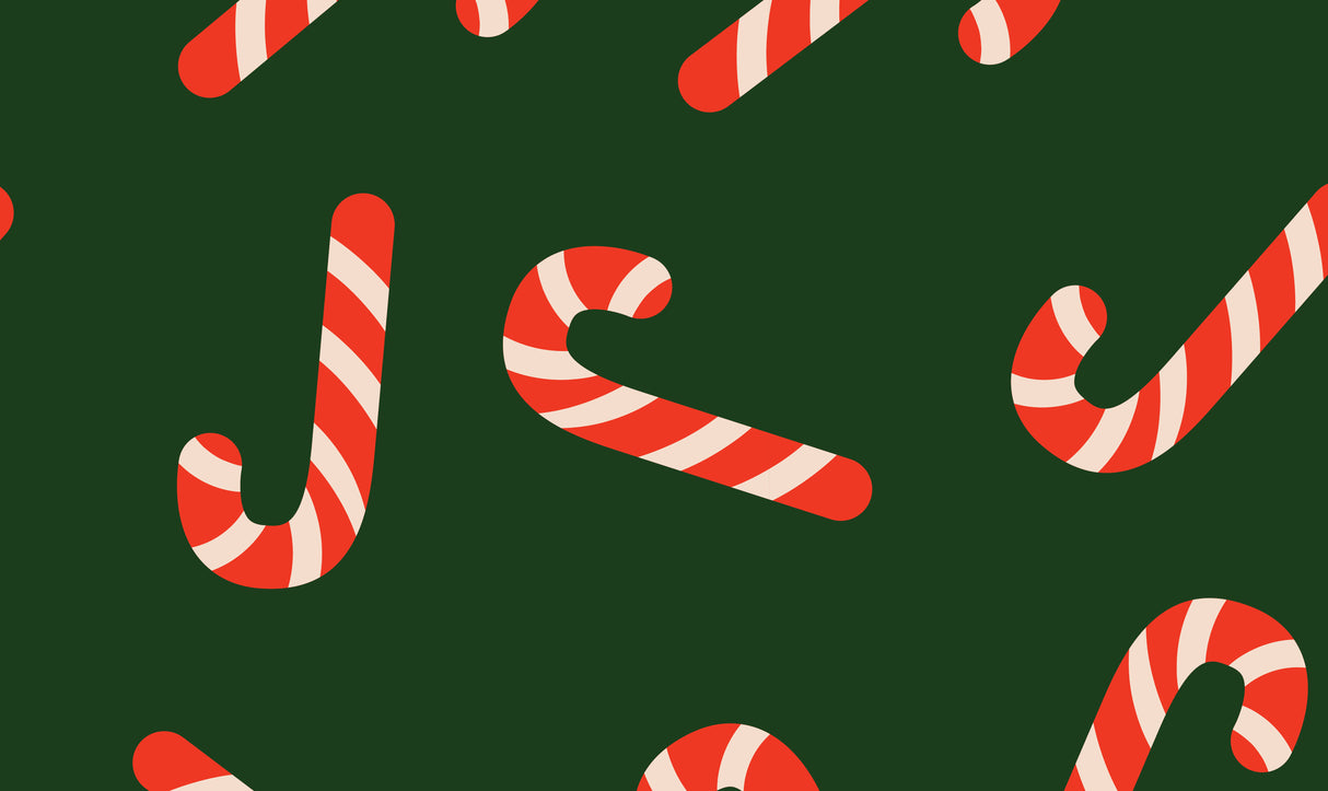 Candy Canes Memory Foam Bath Mat