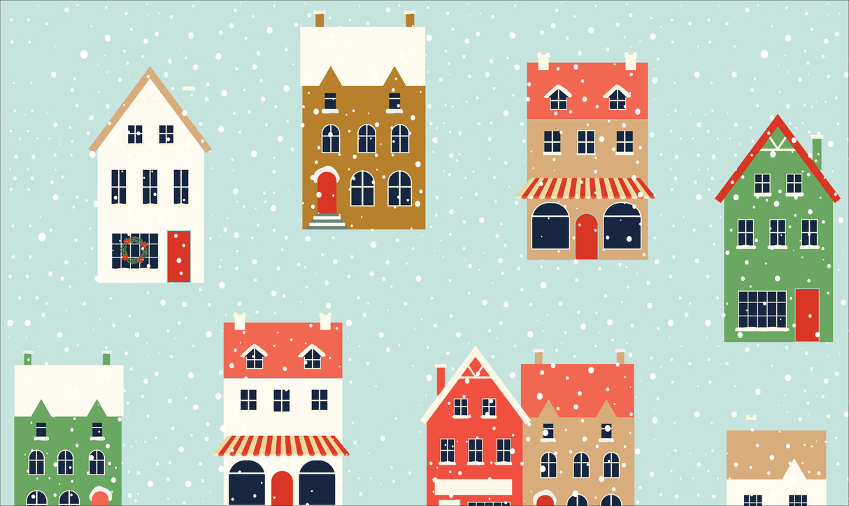 Winter Towns Memory Foam Bath Mat