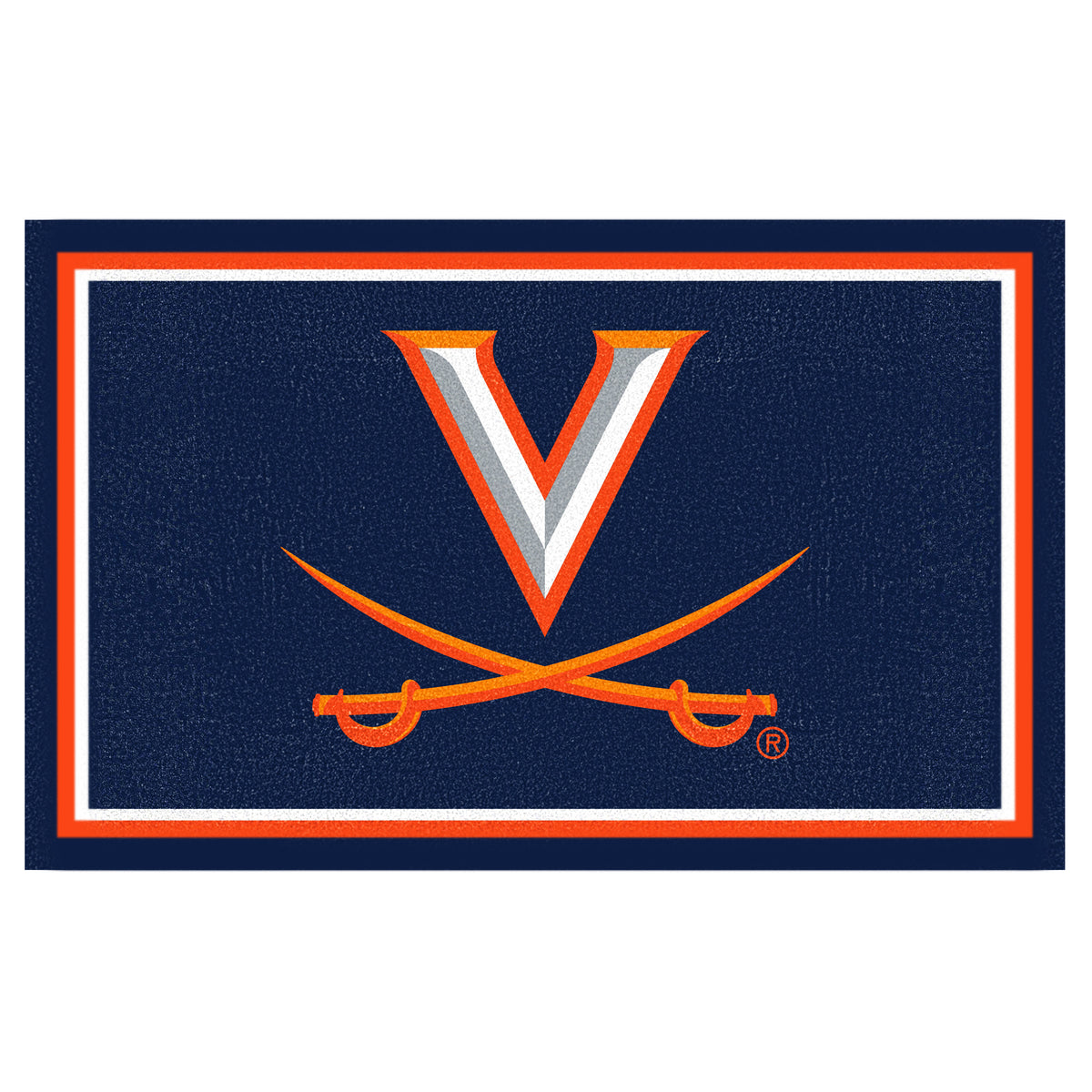 University of Virginia 5x8 Rug V Sabre Primary Logo