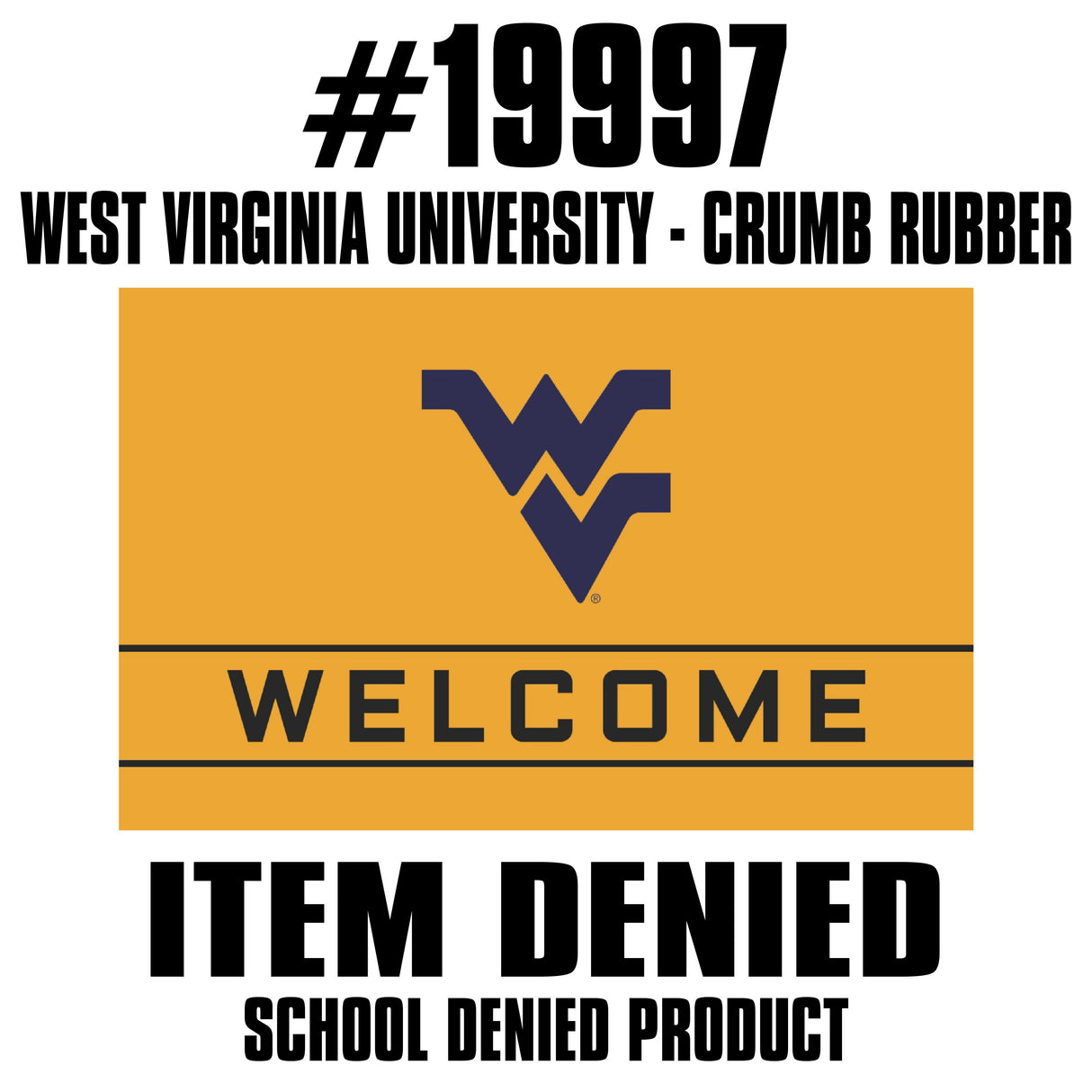West Virginia University Crumb Rubber Door Mat