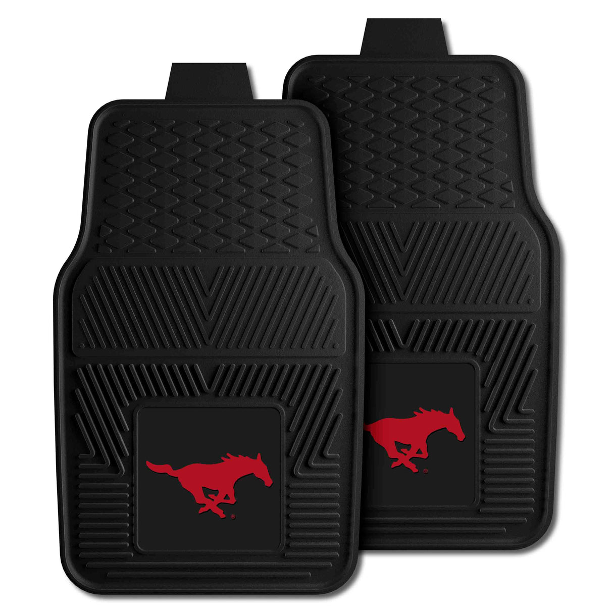 Southern Methodist University 2-pc Vinyl Car Mat Set - Red
