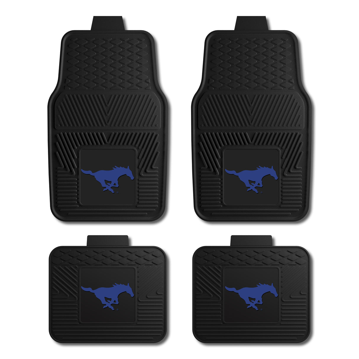 Southern Methodist University 4-pc Vinyl Car Mat Set - Blue
