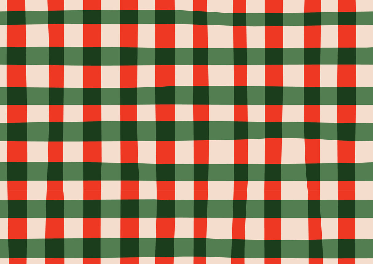 Candy Cane Plaid Memory Foam Bath Mat