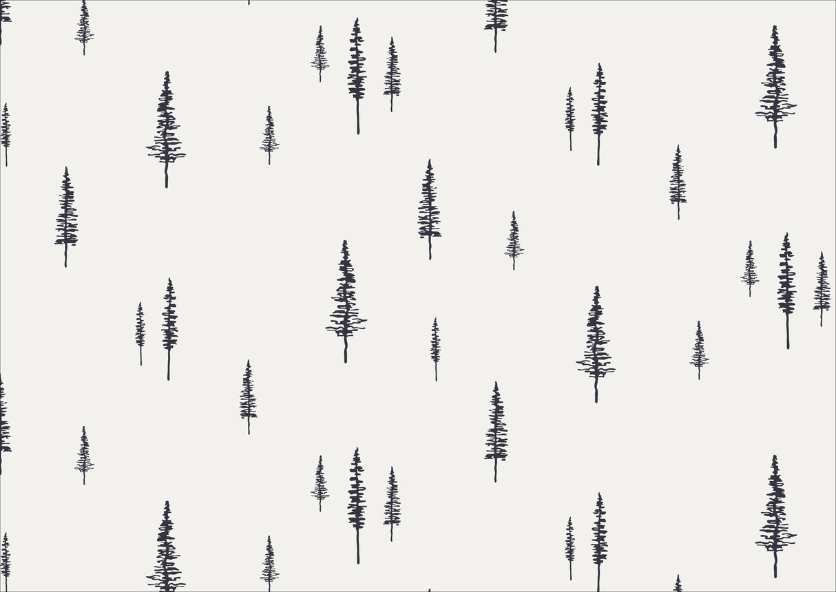 Mid Century Modern Pines Memory Foam Bath Mat