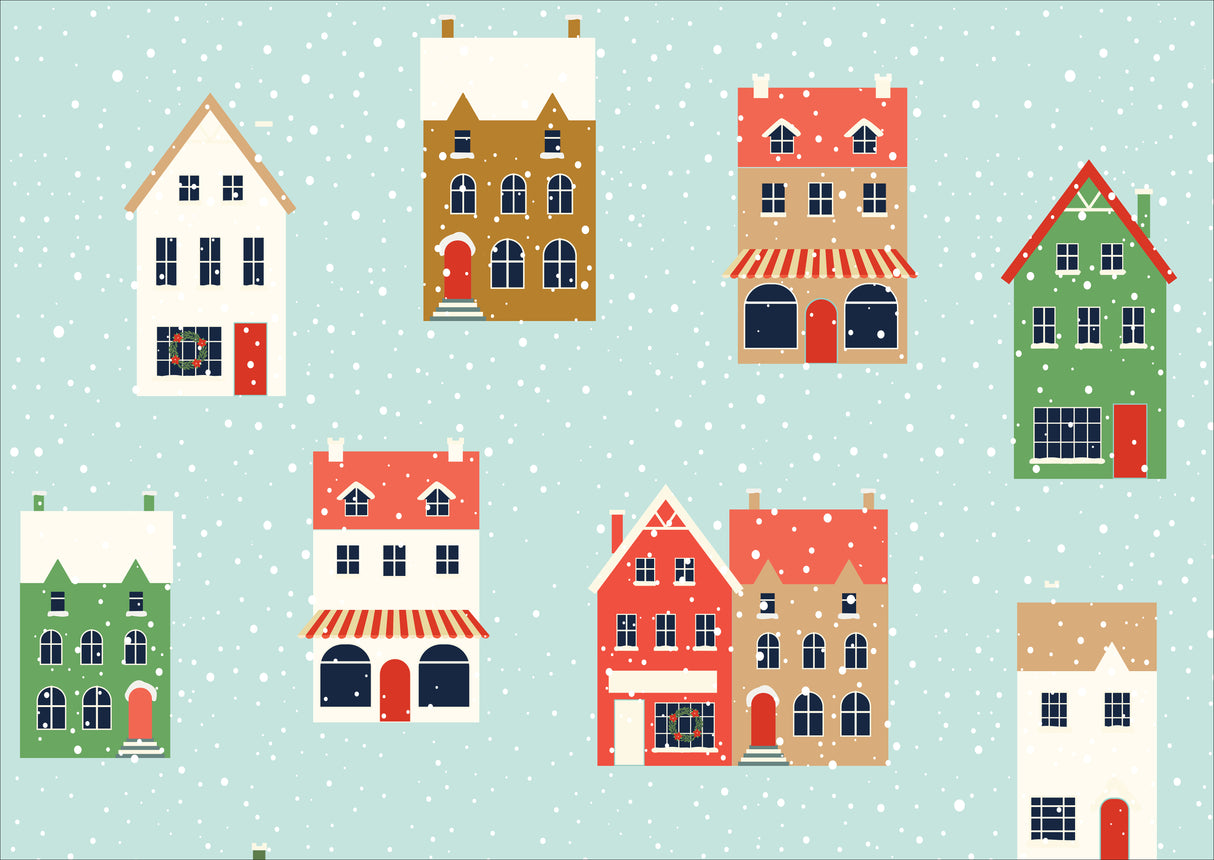 Winter Towns Memory Foam Bath Mat