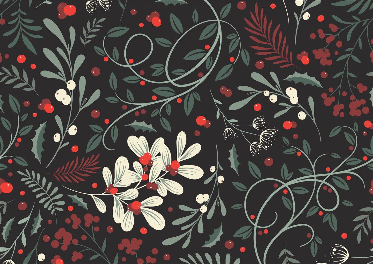 Winter Foliage Memory Foam Bath Mat