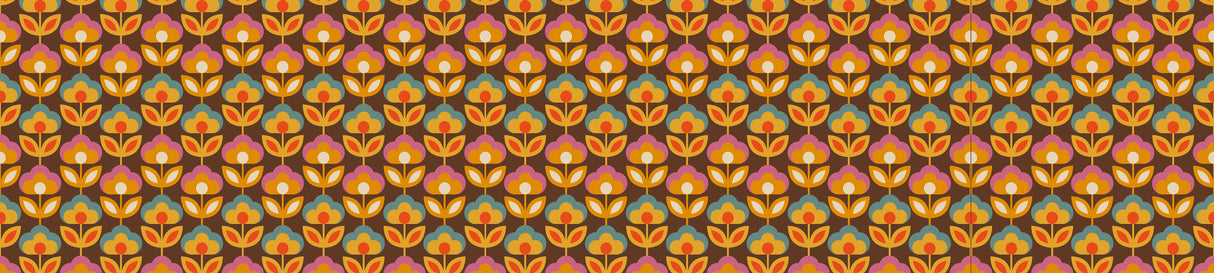 Retro Flower Vinyl Mat