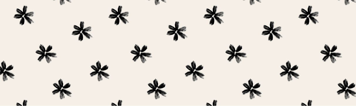 Charcoal Flowers Vinyl Mat