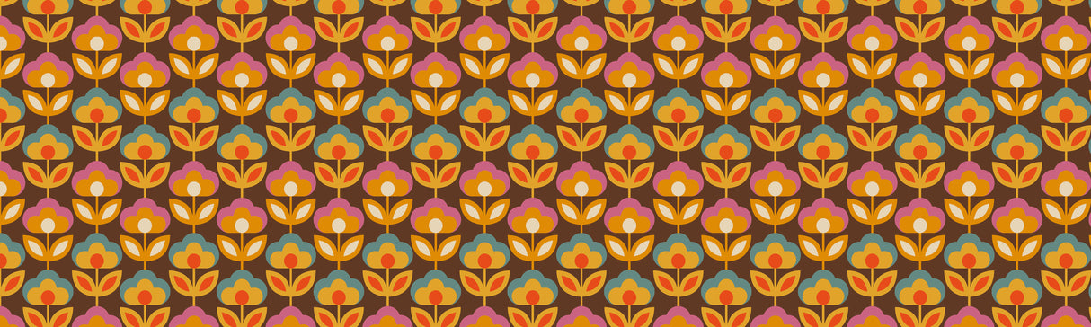 Retro Flower Vinyl Mat