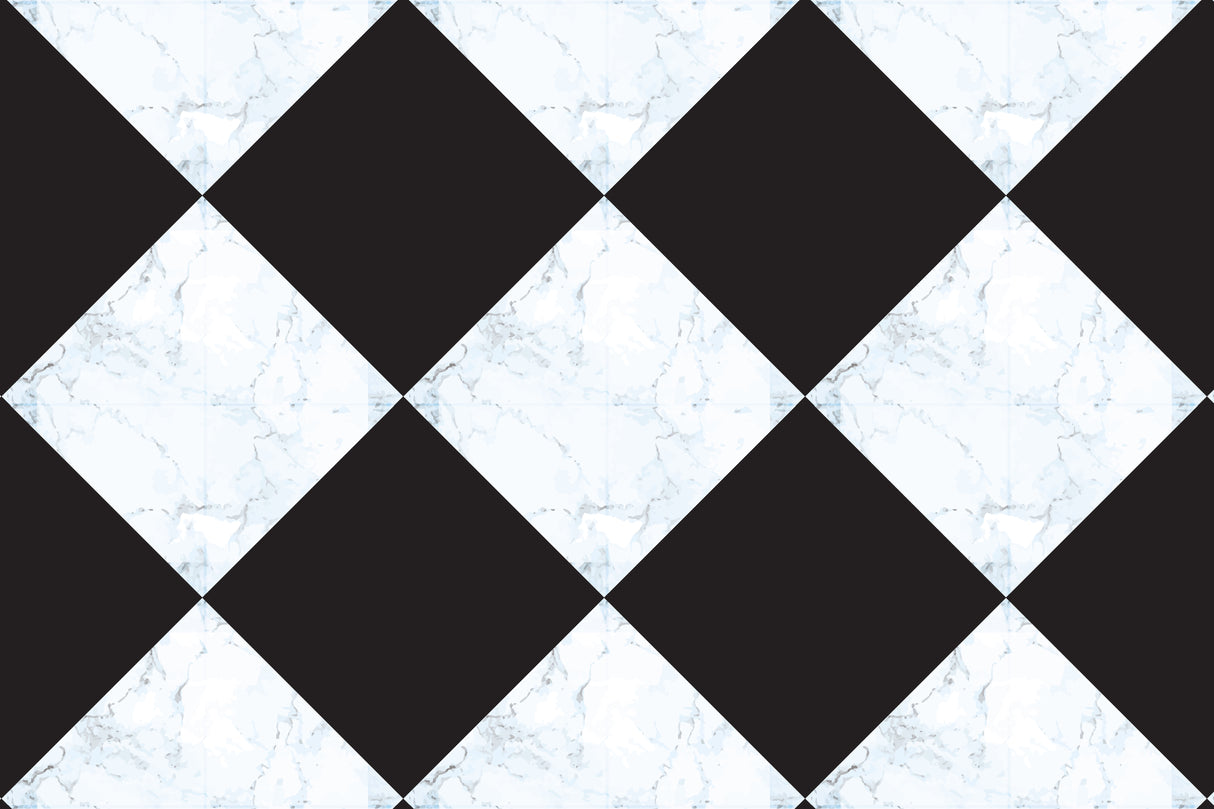Marble Checkerboard Vinyl Mat