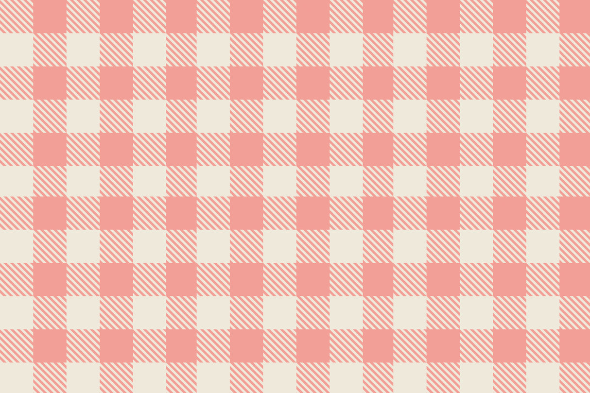 Pink Plaid Vinyl Entry Mat