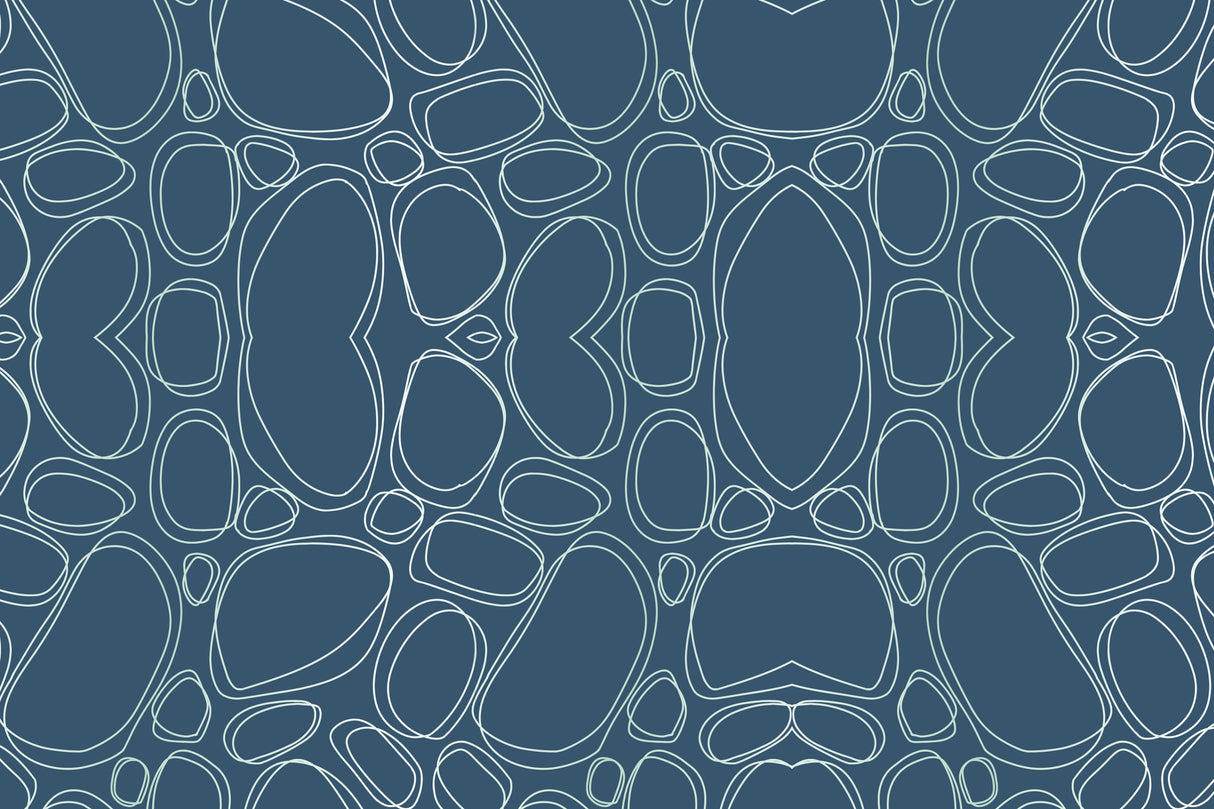 Blue Cobblestone Vinyl Mat