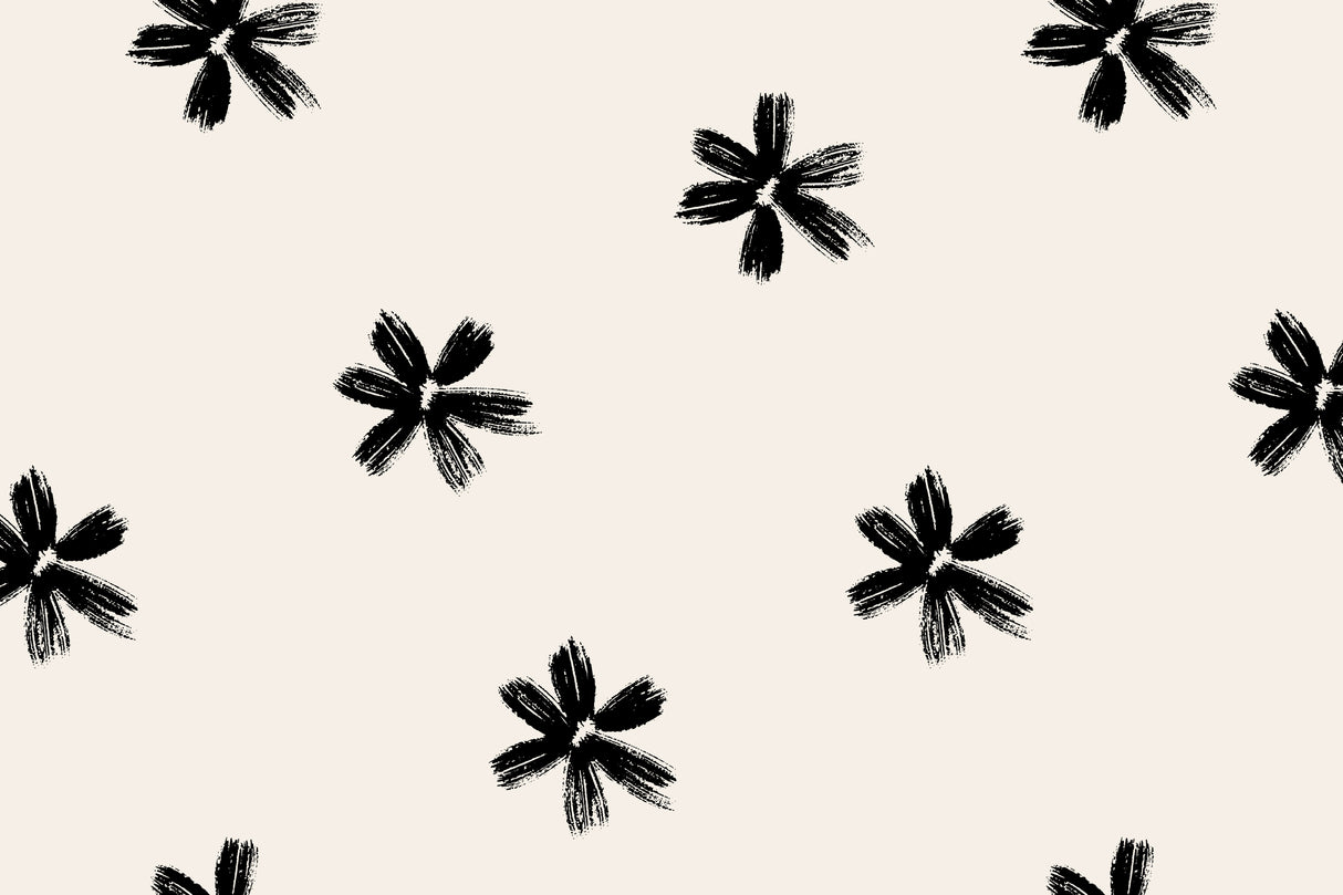Charcoal Flowers Vinyl Mat