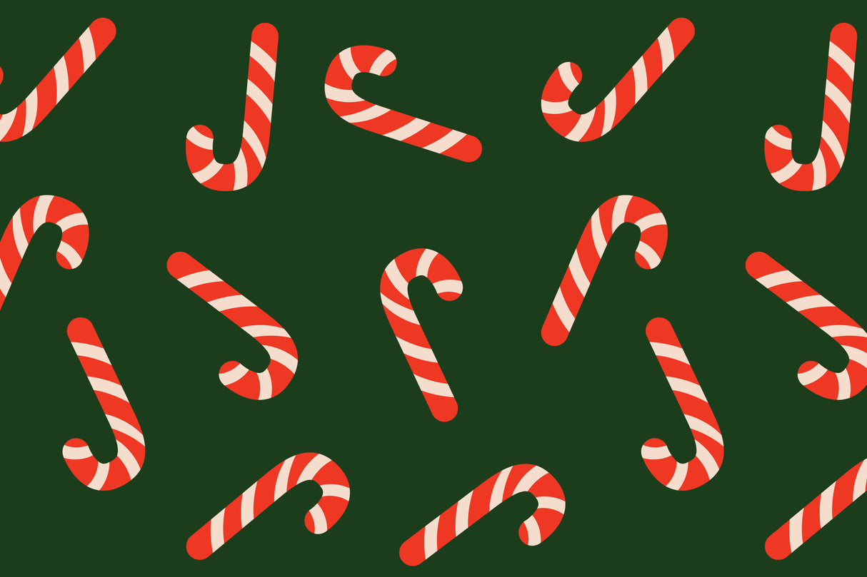 Candy Canes Memory Foam Bath Mat