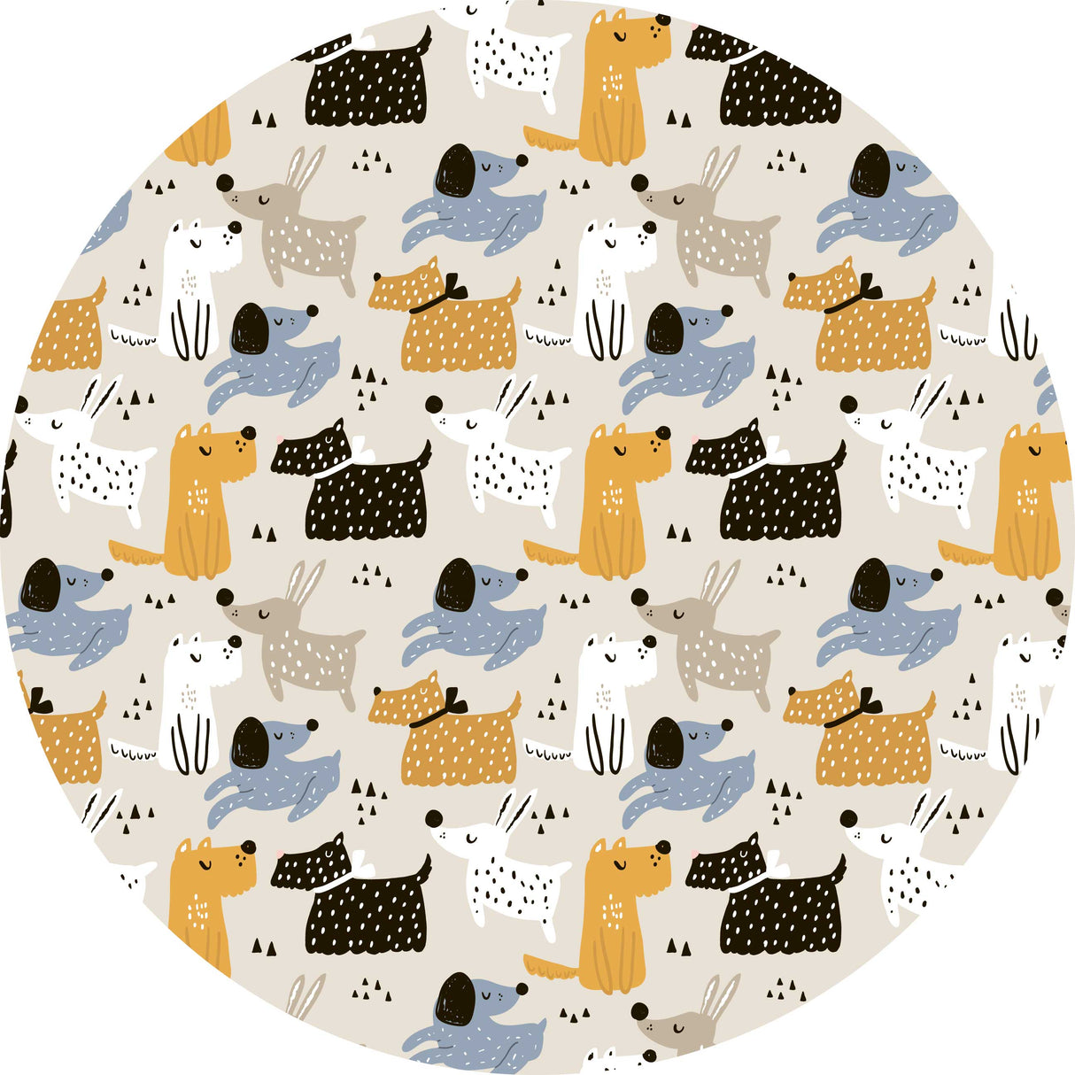 Playful Dogs Vinyl Mat