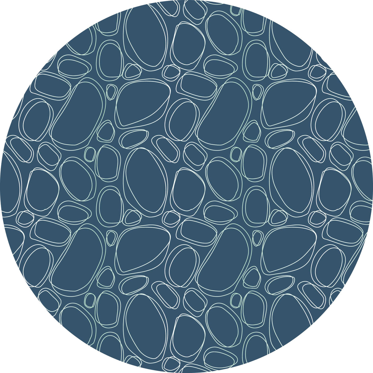 Blue Cobblestone Vinyl Mat