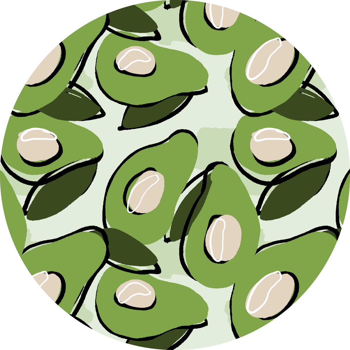 Avocados Dye Sub Rug