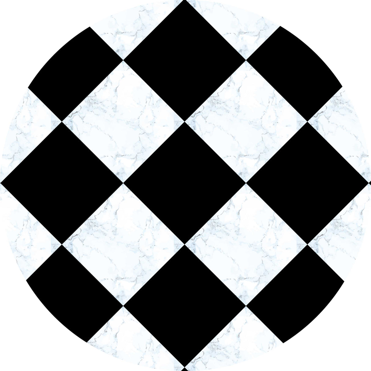 Marble Checkerboard Vinyl Mat