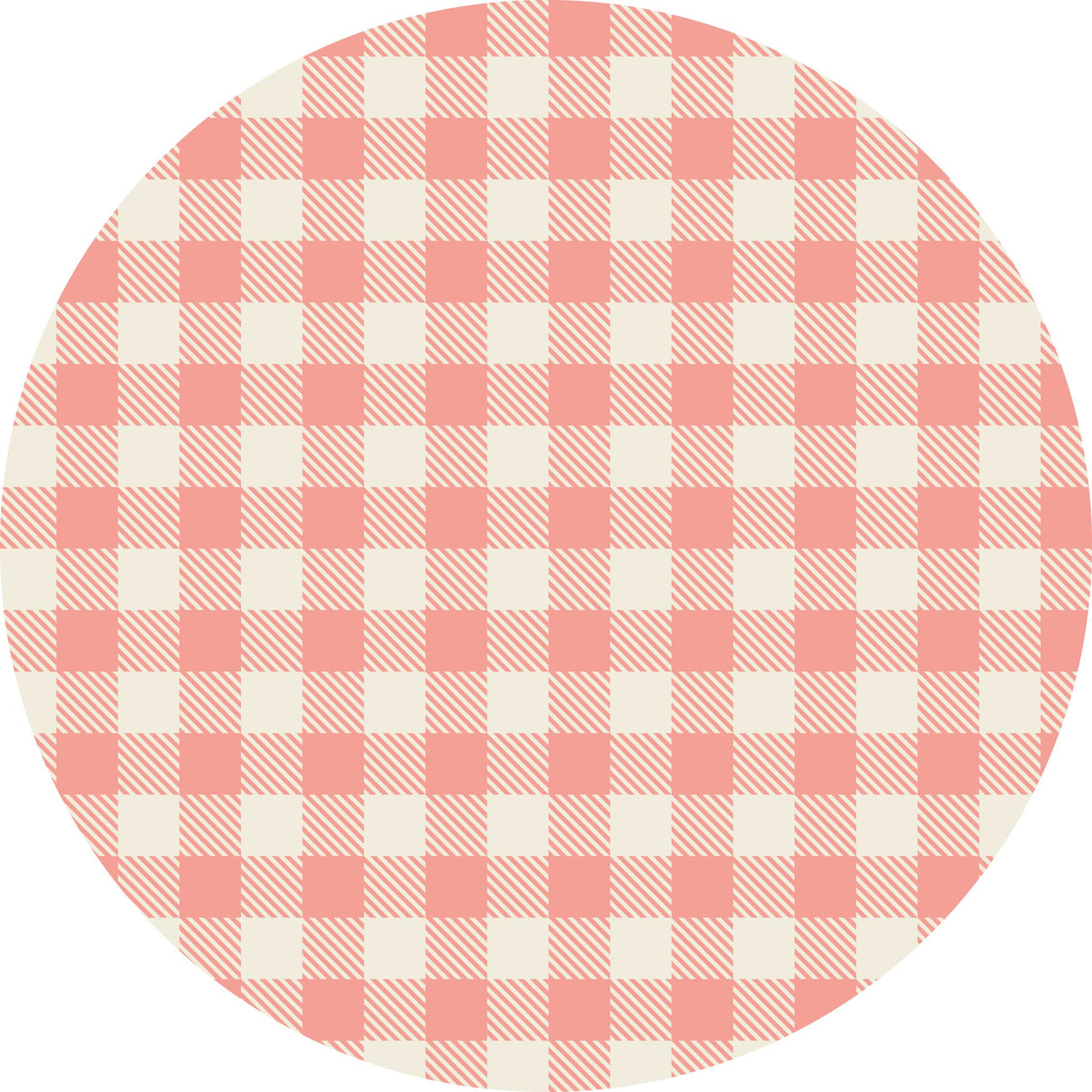 Pink Plaid Vinyl Entry Mat