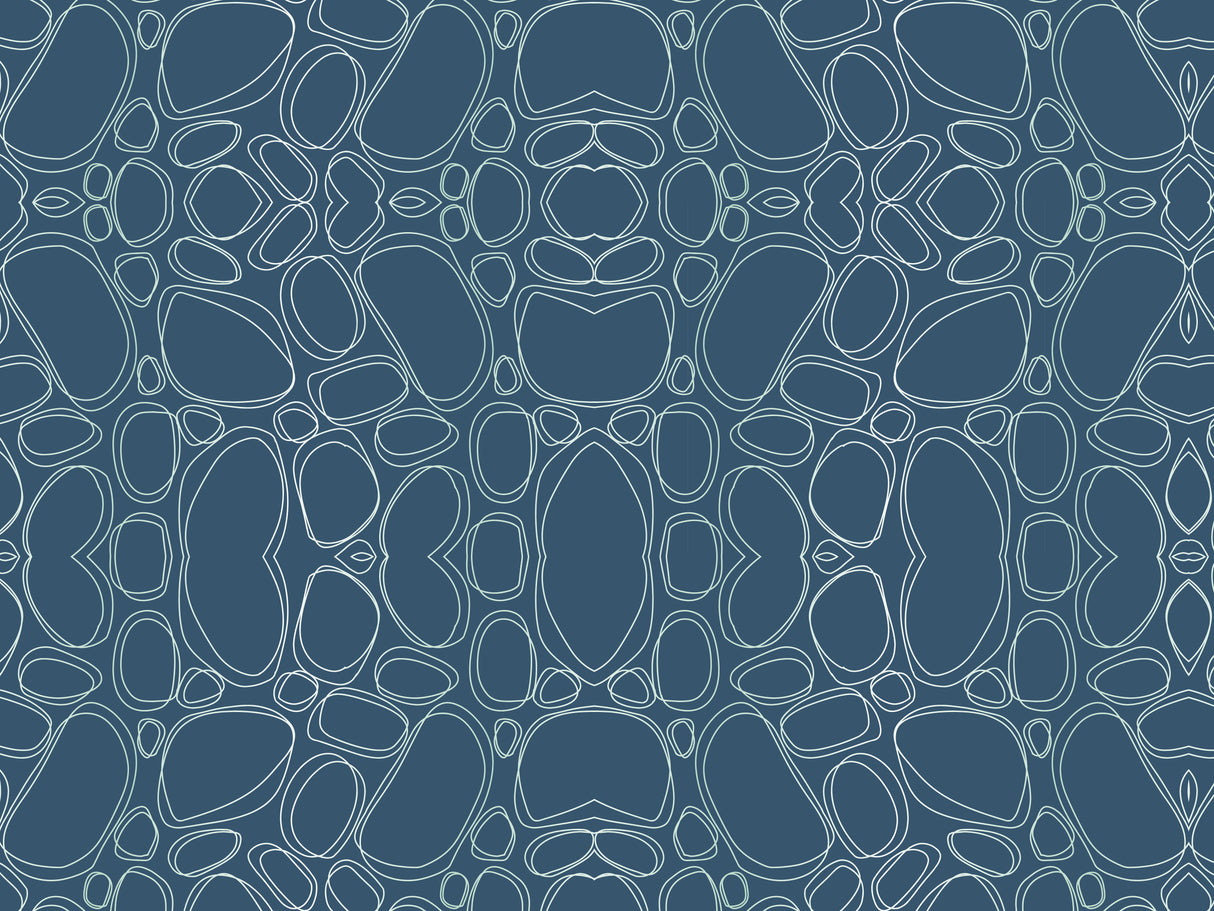 Blue Cobblestone Vinyl Mat