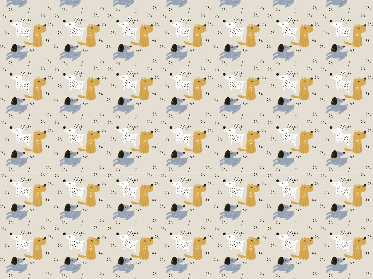 Playful Dogs Vinyl Mat