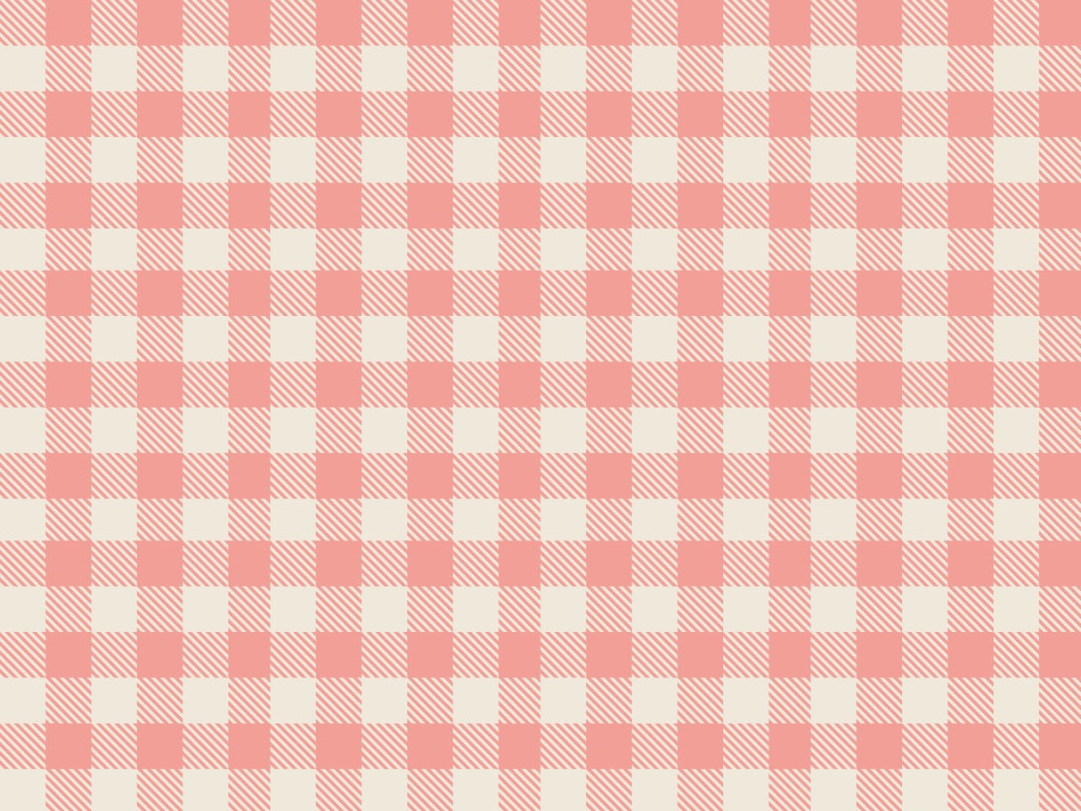 Pink Plaid Vinyl Entry Mat