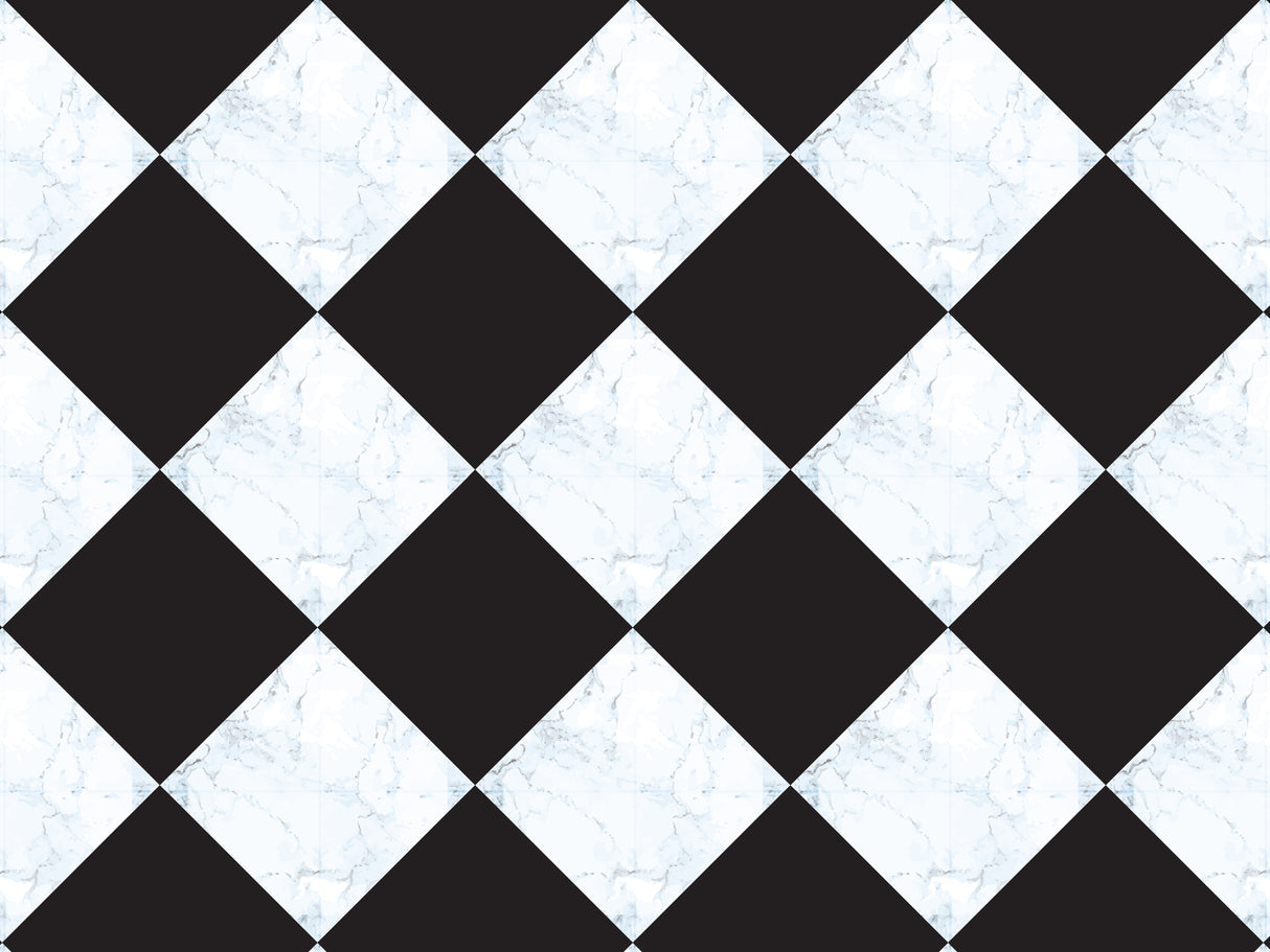 Marble Checkerboard Vinyl Mat