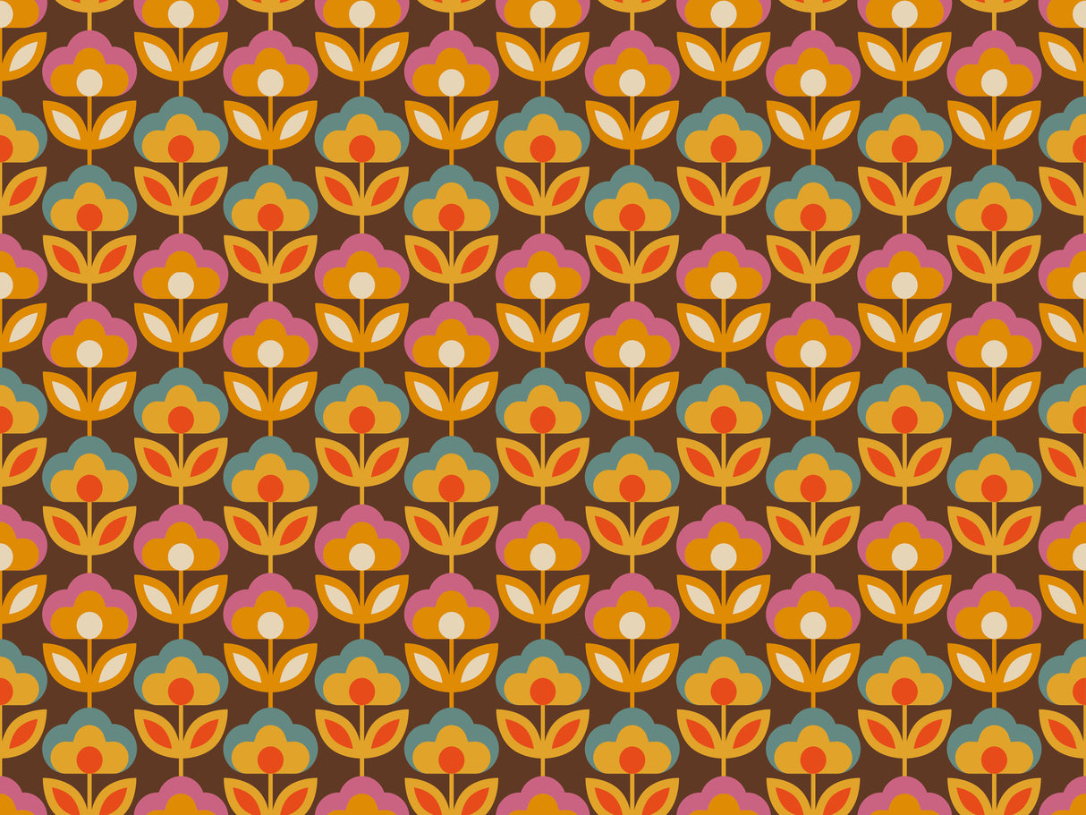 Retro Flower Vinyl Mat