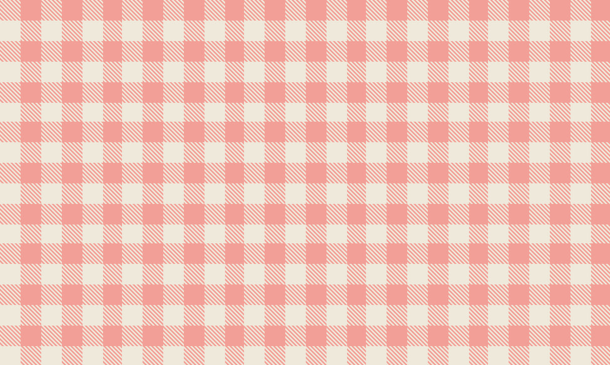 Pink Plaid Vinyl Entry Mat