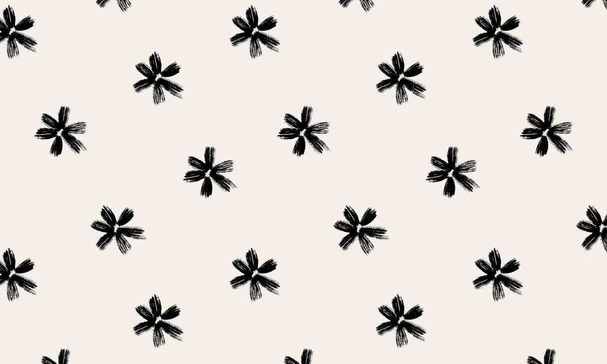 Charcoal Flowers Vinyl Mat