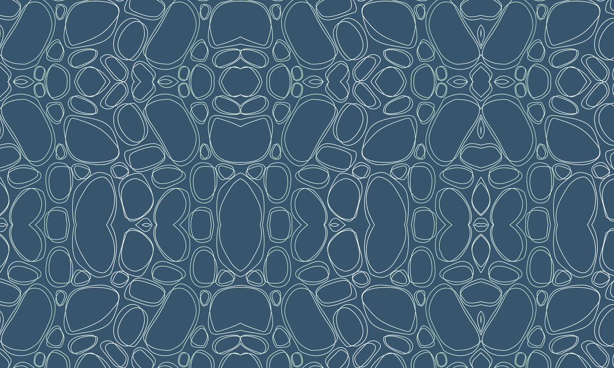 Blue Cobblestone Vinyl Mat