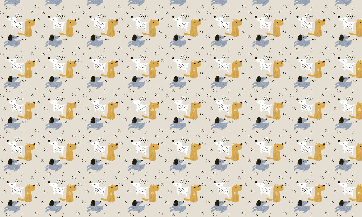 Playful Dogs Vinyl Mat