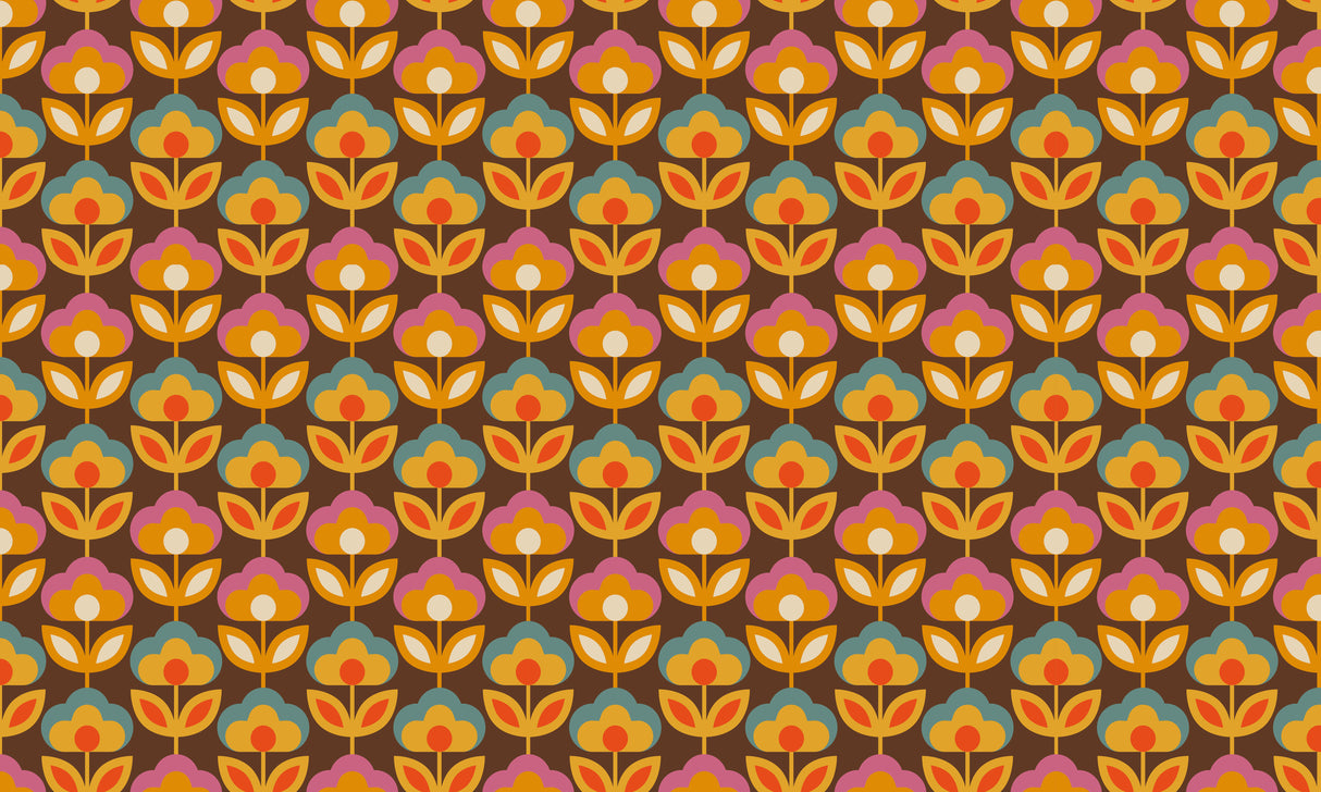 Retro Flower Vinyl Mat