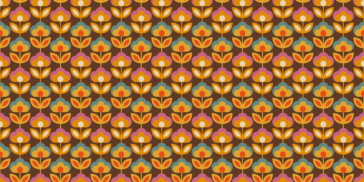 Retro Flower Vinyl Mat