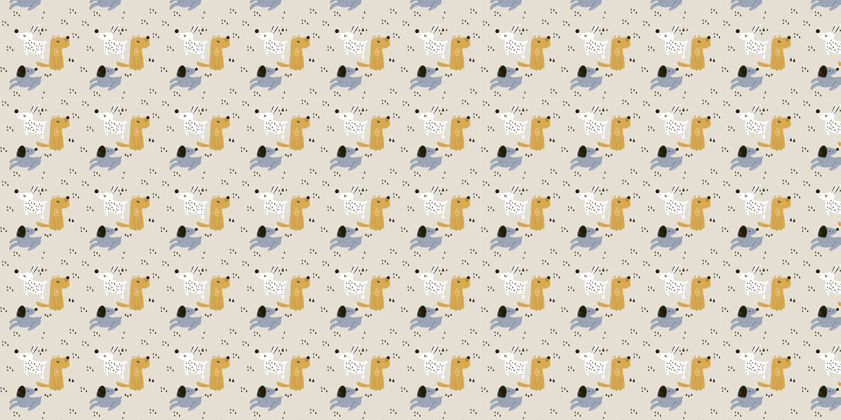 Playful Dogs Vinyl Mat