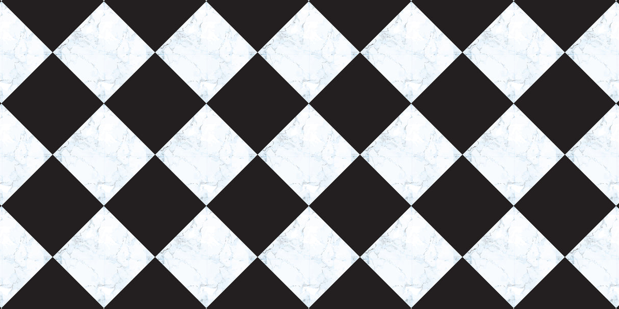Marble Checkerboard Vinyl Mat