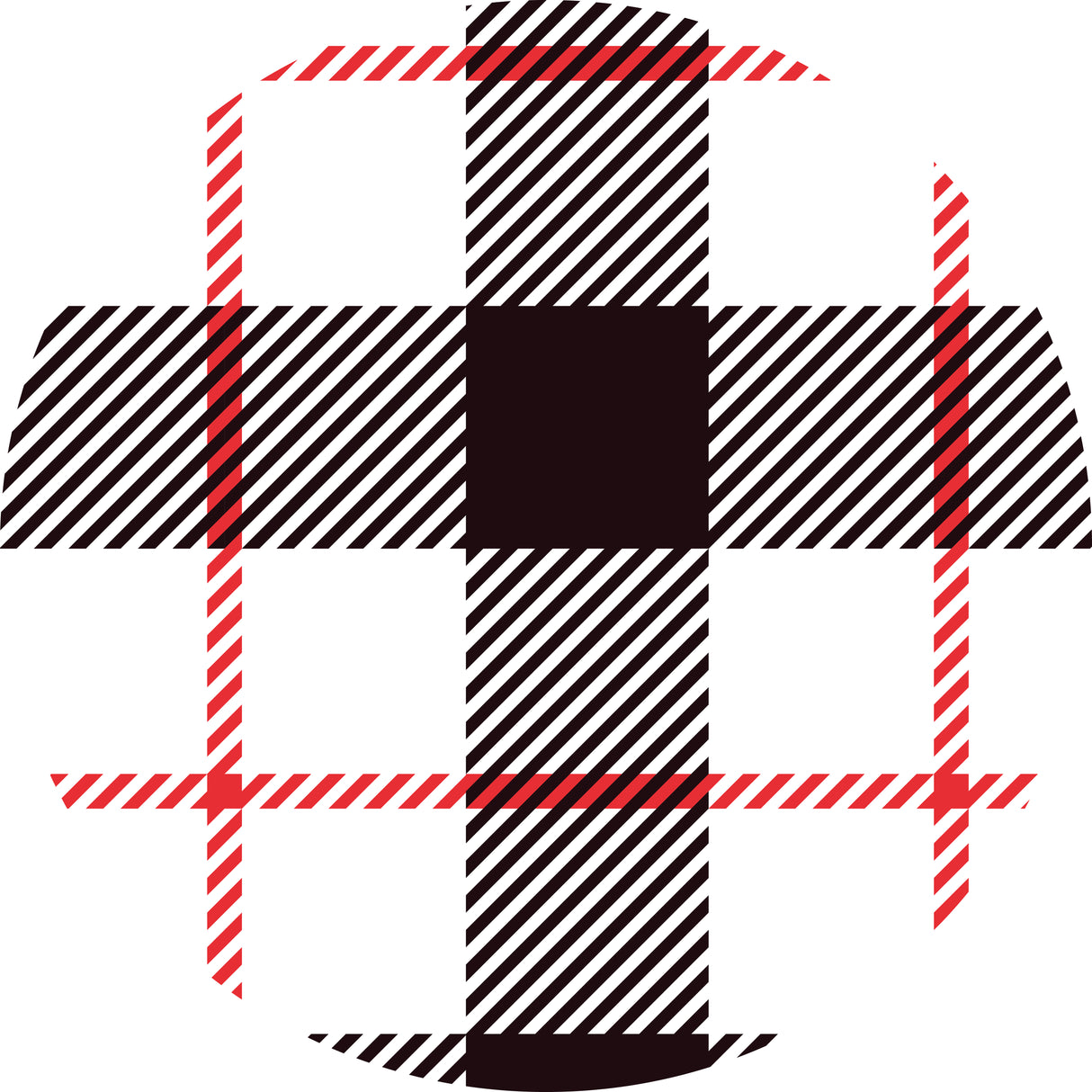 Black and Red Plaid Vinyl Mat