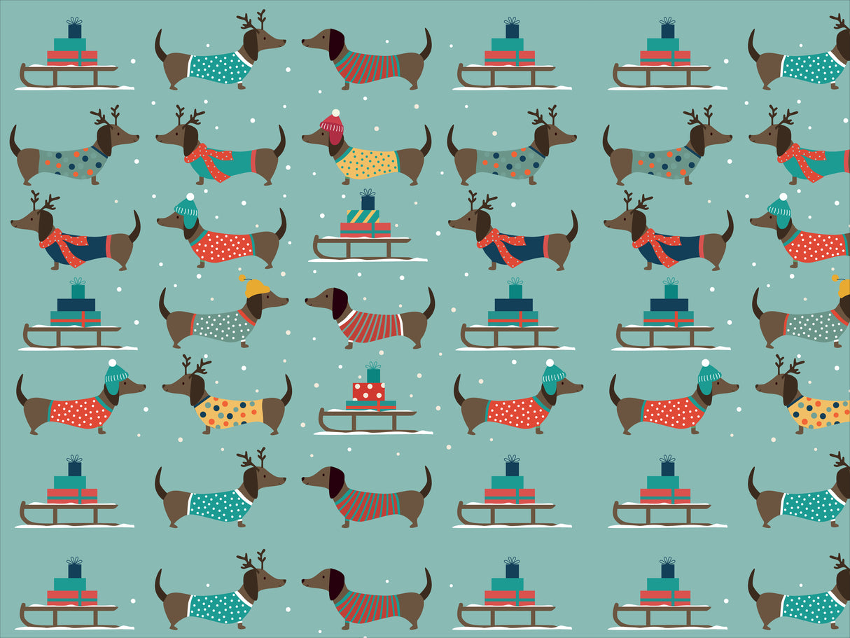 Sledding Dogs Vinyl Mat