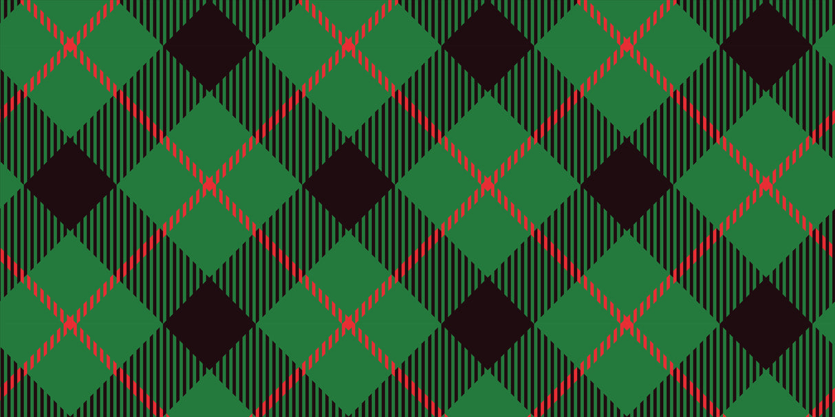 Grinch Plaid Vinyl Mat
