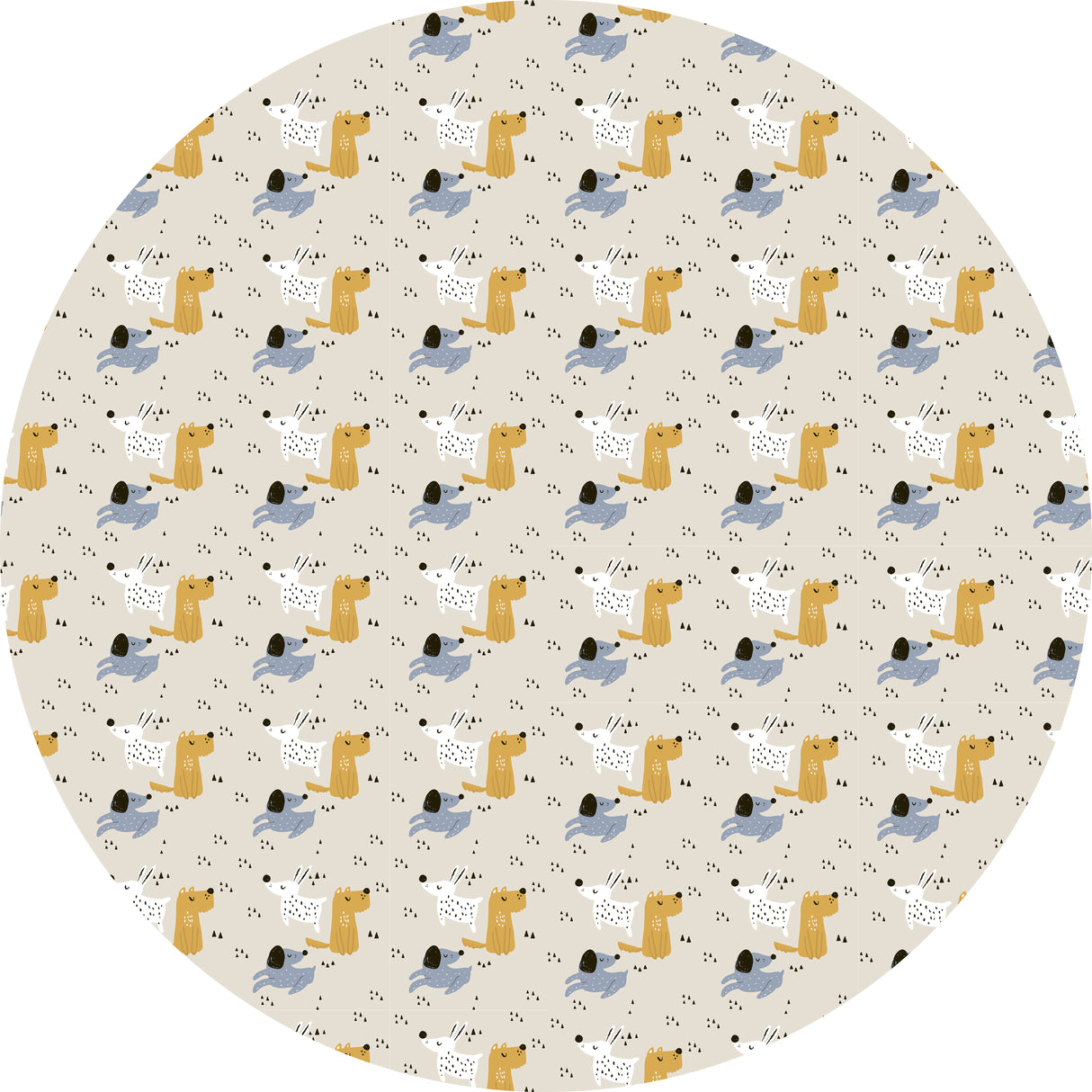 Playful Dogs Vinyl Mat