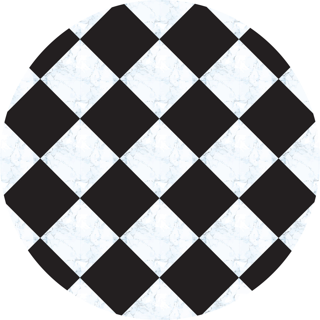Marble Checkerboard Vinyl Mat