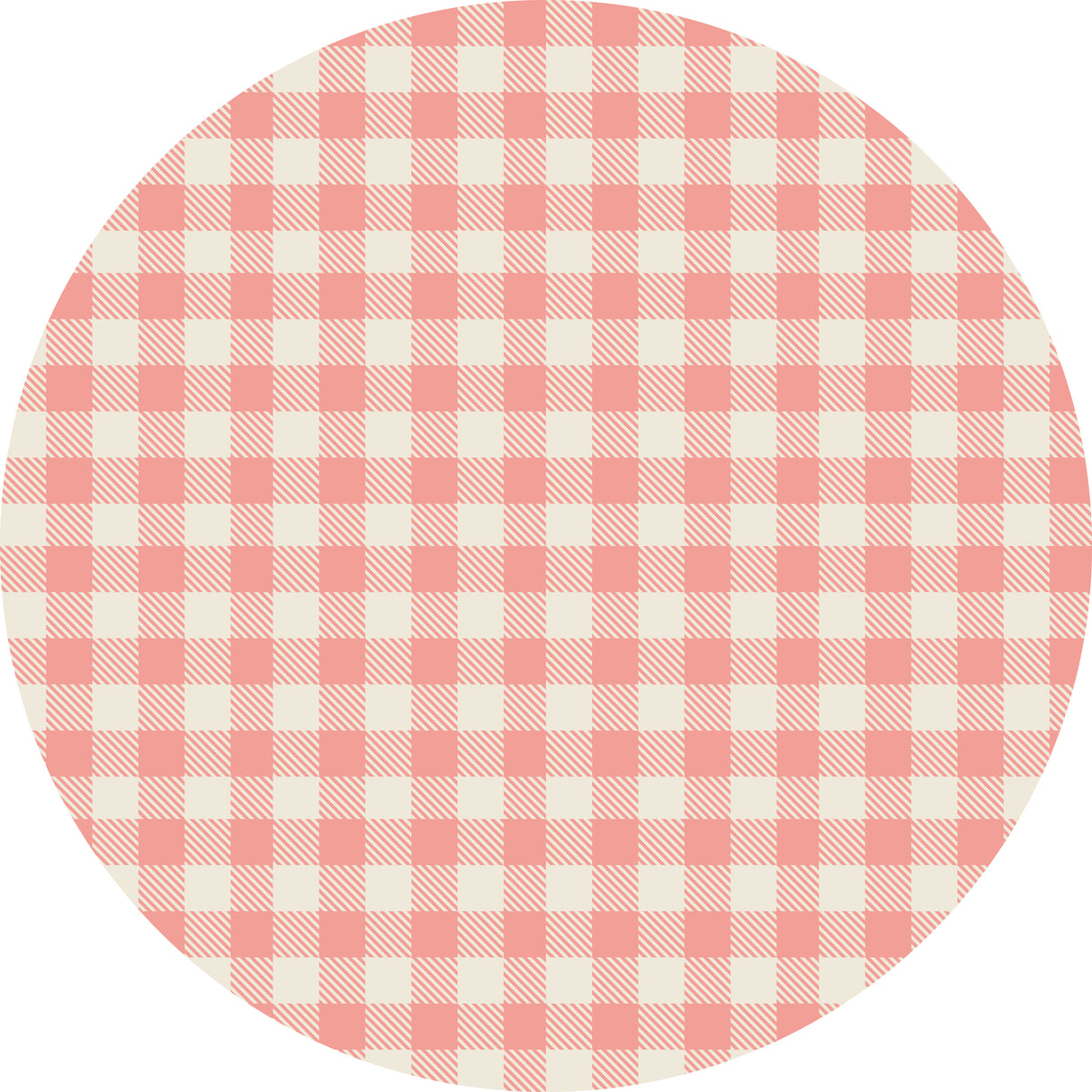 Pink Plaid Vinyl Entry Mat