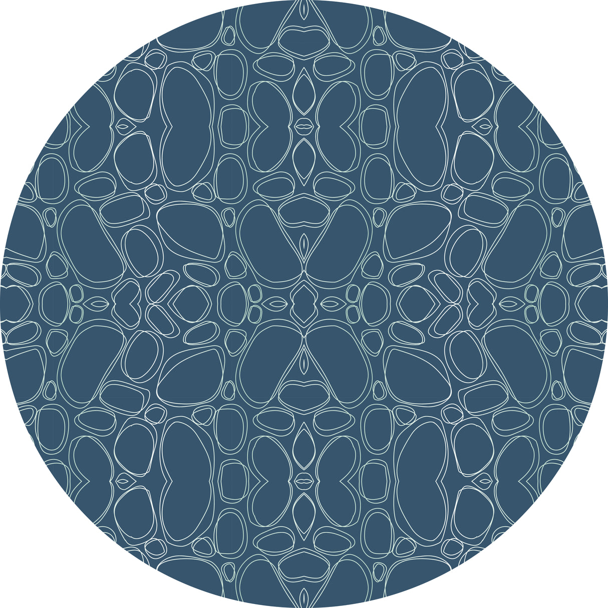 Blue Cobblestone Vinyl Mat